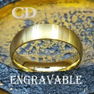 Personalized Women's Gold Wedding Ring - Engraved Gold Wedding For Girl's